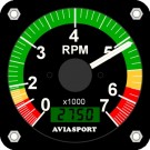 Tachometer for ROTAX 912/914 with Hourmeter thumbnail